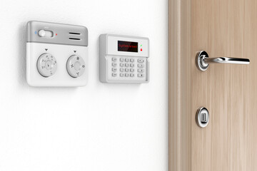 Room temperature and alarm control panels