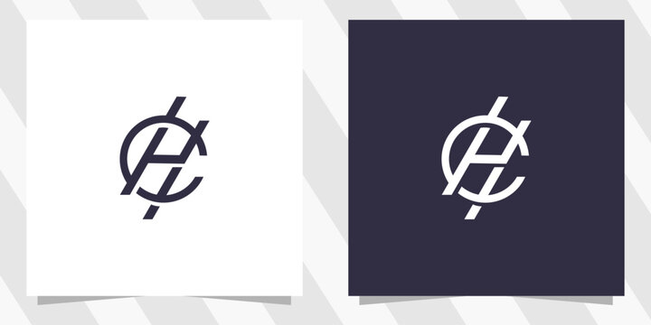letter ch hc logo design