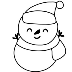 Obraz na płótnie Canvas snowman doodle
