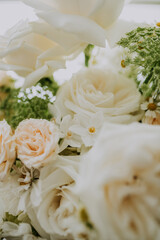 light airy wedding bouquet flowers