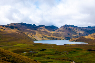 An andean lake located at Chimborazo province Ecuador.