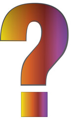 gradient question mark