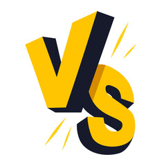 Versus banner. VS. Game battle on isolated white background. Vector illustration template, background, and poster.	
