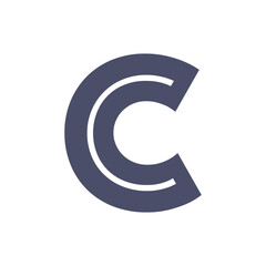 Monogram design vector logo. Monogram initial letter mark C logo design