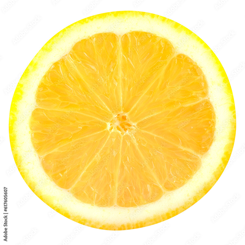 Poster isolated lemon. slice lemon fruits isolated on white background with clipping path