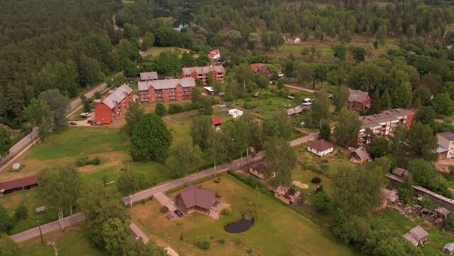 The small town of Staicele next to the river Salaca