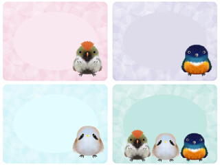 フワフワ鳥の背景C-1
