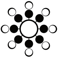 Atomic graphic design element mid-century shape