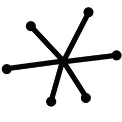 Atomic graphic design element mid-century shape