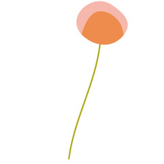 Mid-Century flower shape abstract floral design