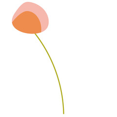Mid-Century flower shape abstract floral design