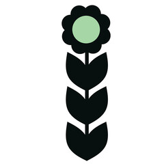 Mid-Century flower shape abstract floral design