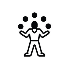 Black solid icon for practices 