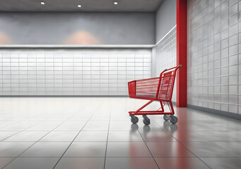 Supermarket Shopping: Trolley in the Aisles, Shopping cart in a supermarket