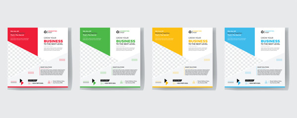 Digital marketing social media post template design. Modern creative corporate banner, poster & flyer with abstract geometric background. Online or web business promotion banner with company logo.
