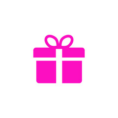 Gift box pink color png transparent background symbol
