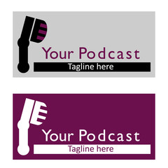 Podcast or Radio Logo design vector