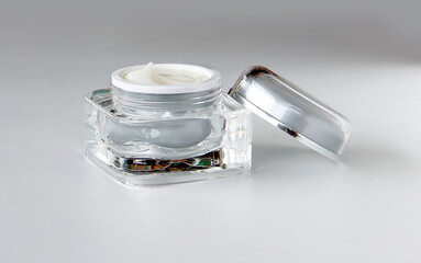 Obraz na płótnie Canvas Cosmetic cream for anti-aging rejuvenation care to maintain the skin healthy.