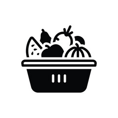 Black solid icon for dietary 