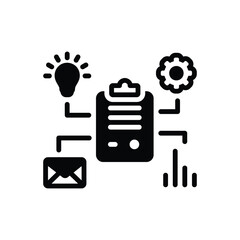 Black solid icon for procedure 