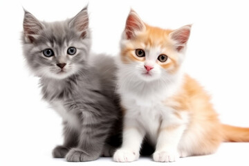 Fototapeta na wymiar photo of a pair of cute kittens