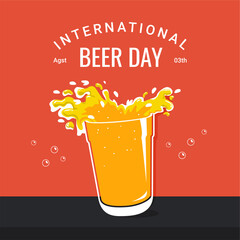 international beer day poster template