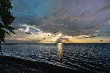 sunset over the sea