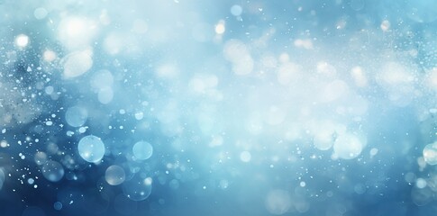 Obraz premium light blue bokeh background with lights and stars in the form of a shaped canvas light white and light beige Pale pink and light indigo add light, Christmas.