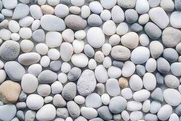 The pattern small bluish white pebble stone, transparent background (PNG). Generative AI.
