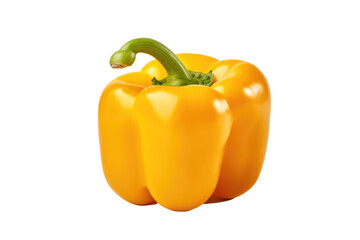 yellow bell pepper, transparent background (PNG). Generative AI.