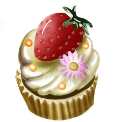 cupcake with cherry