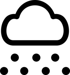 Weather snow Related Vector Line Icon Simple. 