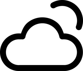 Weather suin and cloud Related Vector Line Icon 