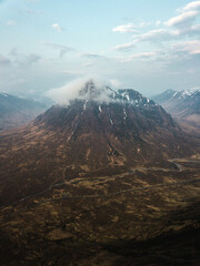 Misty mountain at Glen Coe in Scotland - obrazy, fototapety, plakaty
