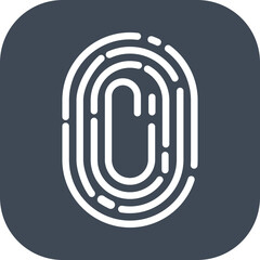 fingerprint scanner icons in simple square.