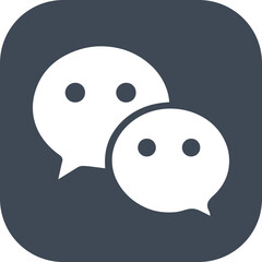 chat icons in simple square.