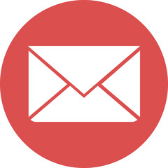 email icons in simple circle.