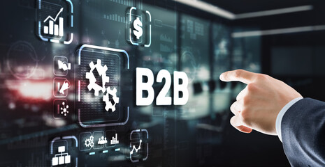 B2B Business Technology Marketing Company Commerce concept. Business to Business