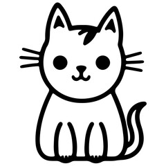 Cute cat Outline