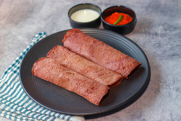 selective focus of healthy Indian food 