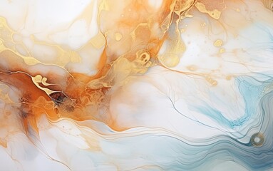 Natural abstract fluid art painting