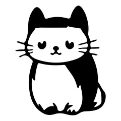 Cute Cat Outline