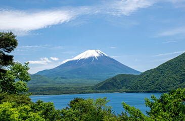 富士山と本栖湖｜1000円札の裏側に印刷された、最も美しい富士山と湖の風景です

