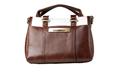 men's vintage leather bag for documents, on an isolated background