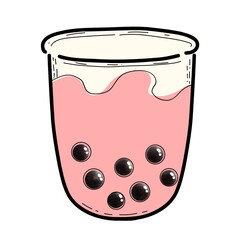 strawberry juice in glass