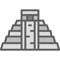 chichen itza two tone icon