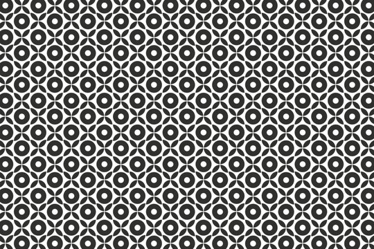 black and white geometric flower background abstract
