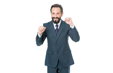 successful businessman boss on background. photo of businessman boss.