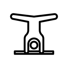 gymnastic line icon illustration vector graphic