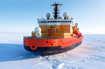 Icebreaker in the ocean paves the way. Generative AI